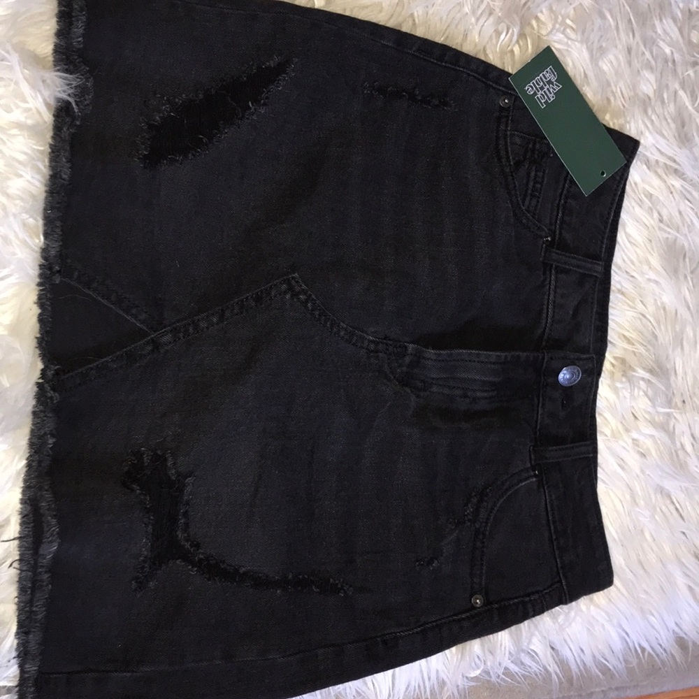 Black jean skirt